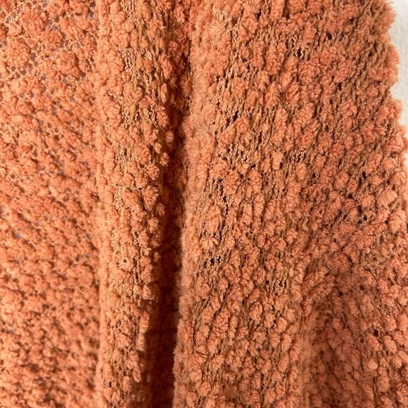Pink Lily sweater cardigan knit women's medium long peach apricot nubby texture - Picture 4 of 12
